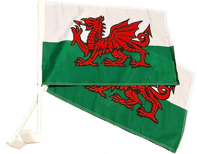Heavy duty 12''x18'' Wales car flag