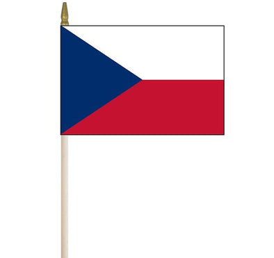 12''x18'' handheld Czech Republic flag.
