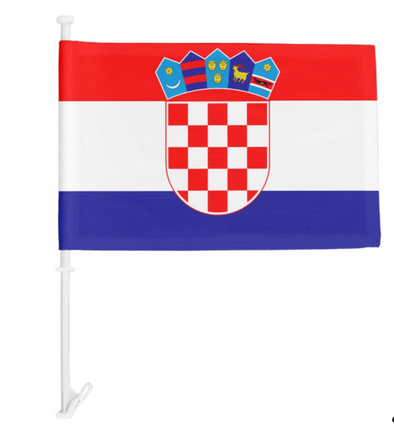 Heavy duty 12''x18'' Croatia car flag