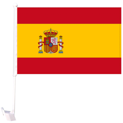 Heavy duty 12''x18'' Spain car flag