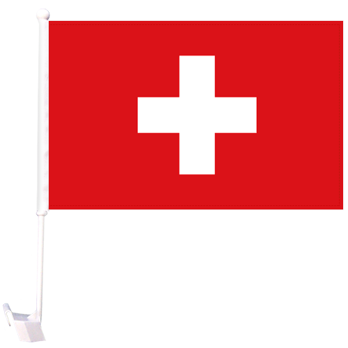 Heavy duty 12''x18'' Switzerland car flag