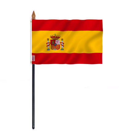 12''x18'' handheld Spain flag.