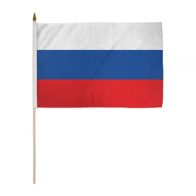 12''x18'' handheld Russia flag.