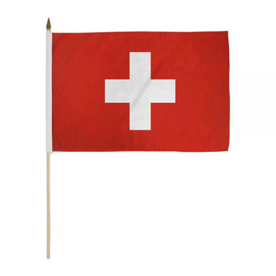 12''x18'' handheld Switzerland flag.