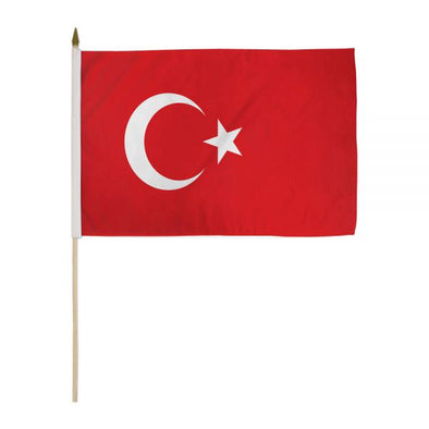 12''x18'' handheld Turkey flag.