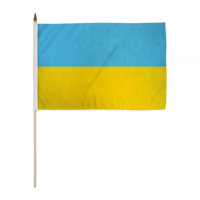 12''x18'' handheld Ukraine flag.