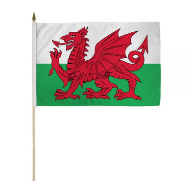 12''x18'' handheld Wales flag.